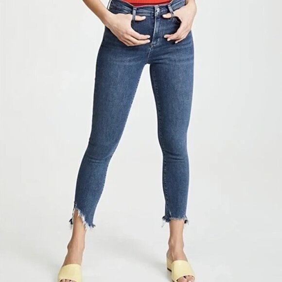 AGOLDE Sophie High Rise Distressed Skinny Raw Hem Jeans A018 B-1045 - Picture 1 of 6